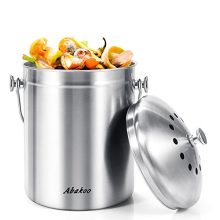 Abakoo Stainless Steel Compost Bin - 1.3 Gallon