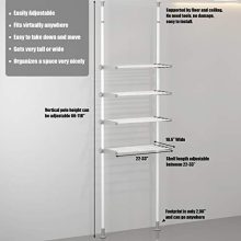Over The Toilet Storage Rack Easy to Assemble, Height and Width Adjustable