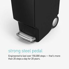 Kitchen Step Trash Can With Secure Slide Lock, 40 Liter