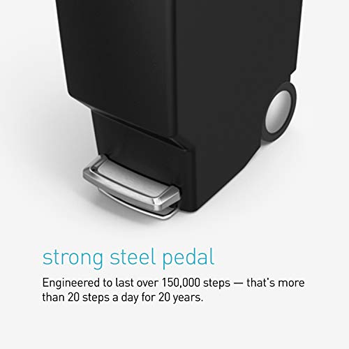 Kitchen Step Trash Can With Secure Slide Lock, 40 Liter