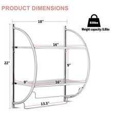Safeplus Wall Mounted Bathroom Shelf with Towel Bars