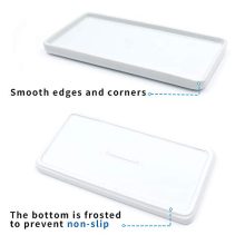 Floatant Small Ceramic Candle Tray Rectangle White Sink Tray Perfume