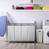 ROMOON 4 Bag Laundry Sorter Cart, Laundry Hamper Sorter