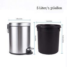 CTETC Round Small Trash Can with Lid Soft Close