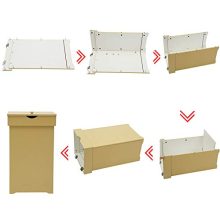 Country Style Garbage Can Wooden Trash Can