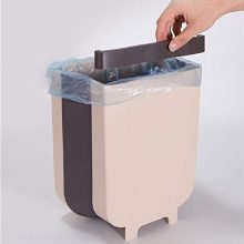 Door Hanging Garbage Can, Over The Cabinet Folding Trash