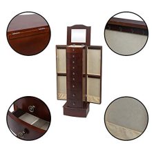Large Jewelry Armoire Cabinet with 8 Drawers & 2 Swing Doors