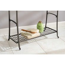 Large Freestanding Towel Rack Holder with Storage Shel