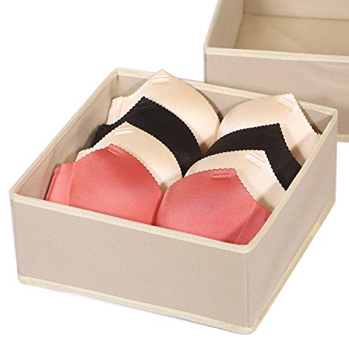 DIOMMELL 4 Pack Foldable Cloth Storage Box Closet