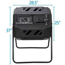 Dual Chamber Large Composting 43 Gallon