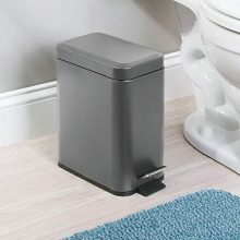mDesign 1.3 Gallon Rectangular Slim Profile Steel Step