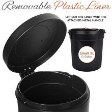 Autumn Alley Black Bathroom Trash Can with Lid