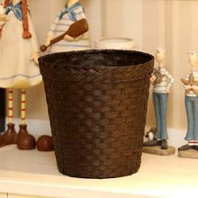 Wastebasket Rattan Woven Storage Baskets Books