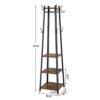VASAGLE Coat Rack, Coat Stand with 3 Shelves
