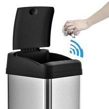 Upgrade Your Kitchen Cleanup with the 13 Gallon Touchless Sensor Trash Can
