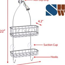 Simple Houseware Bathroom Hanging Shower Head Caddy Organizer