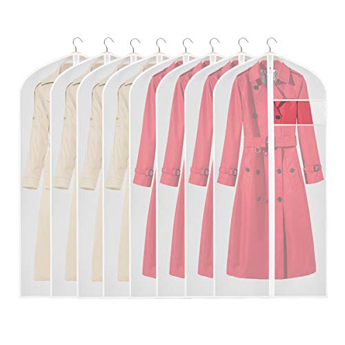 KEEGH Clear Garment Bags Long Dress Jacket Cover