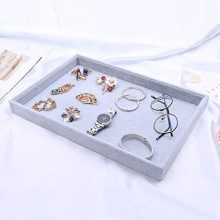 Velvet Jewelry Tray Organizer – Display for Rings, Necklaces, Earrings, and Watches