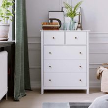 HOMECHO 5 Drawer Dresser, Modern Chest of Drawer