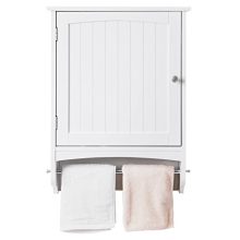 Bathroom Storage Cabinet with Rod and Adjustable Shelf