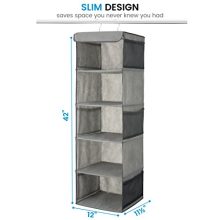 Zober 5 Shelf Hanging Closet Organizer Space Saver