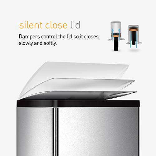 Dual Compartment Recycling Kitchen Step Trash Can