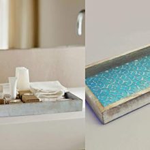 Holder for Guest Hand Towel Mosaic Tray for Luxurious Bath countertop