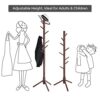 VASAGLE Coat Rack, Solid Wood Coat Stand