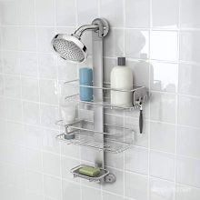 Shower Caddy, Stainless Steel and Anodized Aluminum