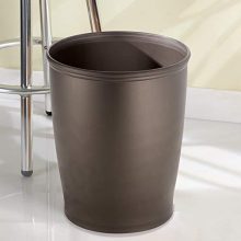 iDesign Kent Plastic Wastebasket, Small Round Plastic Trash Can