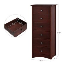 VASAGLE Narrow Chest of Drawers, Classic Tall Dresser