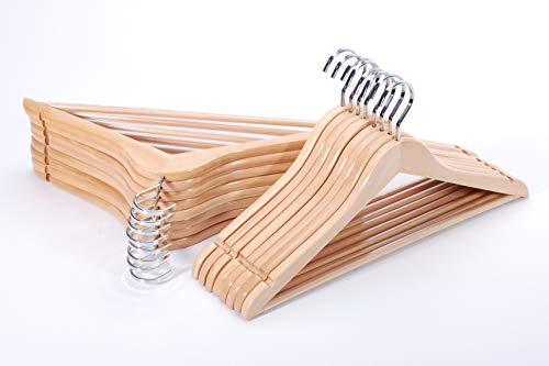 TOPIA HANGER Extra Strong Wooden Suit Hangers