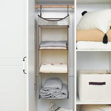 3-Shelf Hanging Closet Organizer Hanging Closet Shelves with Top Shelf