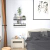 ZGO Floating Shelves for Wall Set of 2,Rustic Wood