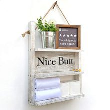 Agantree art Bathroom Decor Hanging Shelf - Toilet Paper Holder