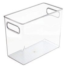 mDesign Plastic Home, Office Storage Organizer Bin with Handles