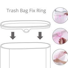 Bathroom Trash Can with Lid and Odor Filter