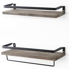 AUTREE Rustic Floating Wall Shelves, Rustic Wood Wall Shelves Storage Set
