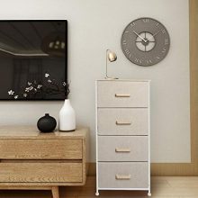 Shantton Tall Dresser with 4 Storage Bins Drawer Organizer