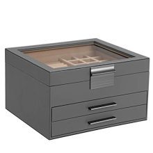 SONGMICS Jewelry Box with Glass Lid