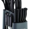 Farberware 30-Piece Spin-and-Store Knife and Kitchen Tool Set - Effortless Kitchen Prep with Rotating Storage Caddy
