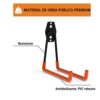 CoolYeah Steel Garage Storage Utility Double Hooks