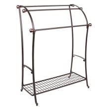 Large Freestanding Towel Rack Holder with Storage Shel
