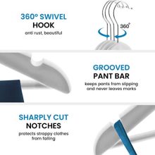 Wood-Look Plastic Coat Hanger Pack