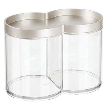 mDesign Plastic Bathroom Vanity Countertop Canister Jar