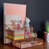 Girl Boss Office Decor | Rose Gold Desk Organizer