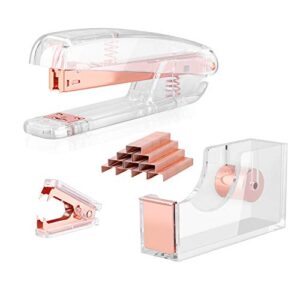 ALSISK Desk Accessory Kit,Acrylic Stapler Set