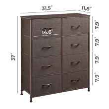 WLIVE Storage Tower, Organizers and Storage with 8 Fabric Drawers