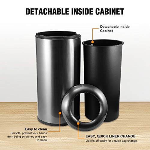 Indoor Garbage Enclosure with Lid Open