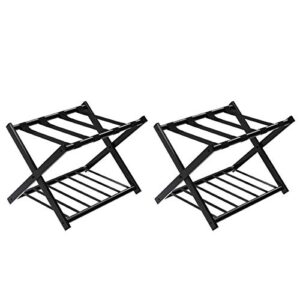 Tangkula Luggage Rack (Set of 2), Folding Metal Suitcase